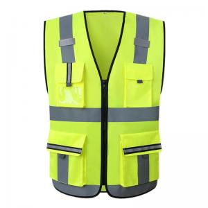 Red Yellow High Visibility Reflective Safety Vest Coat For Men Kids Children Polo Tshirt
