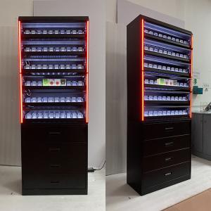 Cheap Customized Installed LED Light Attractive Tobacco Cabinet Cigarette Display Rack For Sale for sale