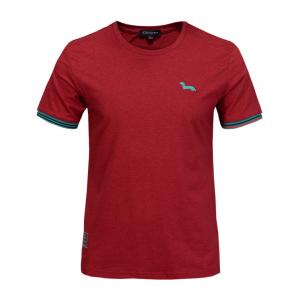 Cheap Customizable dropship embroidery t shirt men,plain round neck logo t-shirt for sale