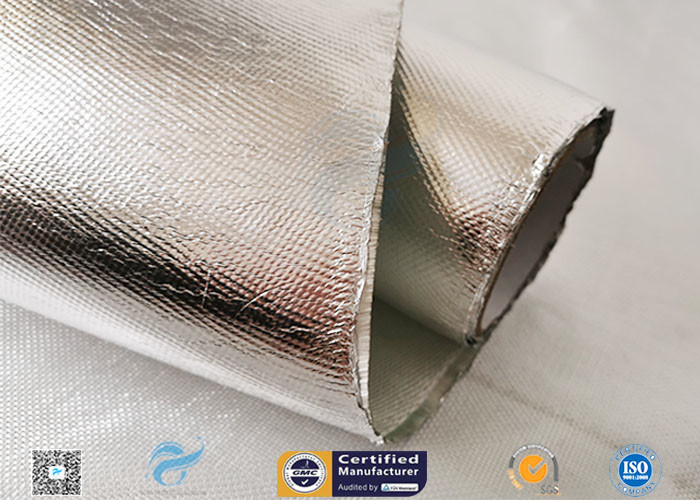 Cheap Industrial Hose Silver Coated Fabric Heat Sealing Aluminium Foil Coating for sale