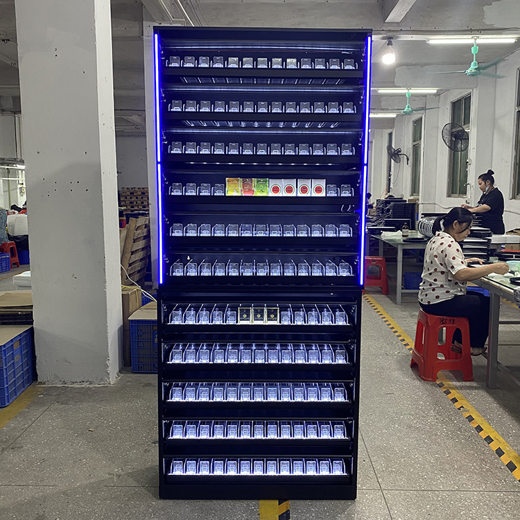 Cheap Metal Cigarette Cabinet Stand Cigarette Rolling Machine Tobacco Display Rack For Smoke Shop Supermarket for sale