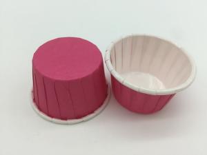 Cheap Round Mini Muffin Baking Cups , Hot Pink Wedding Cupcake Wrappers Pass SGS FDA for sale
