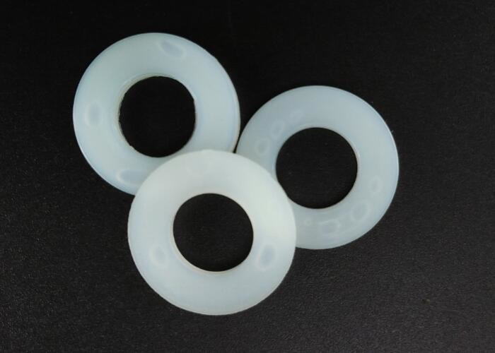 Cheap DIN 125 Plastic Spacer Washers 20.5 X 10 X 2 mm White Nylon Flat Washers for sale