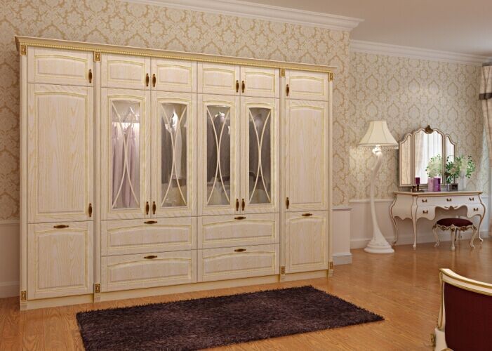 Cheap European style bedroom wooden wholesale wardrobe for sale