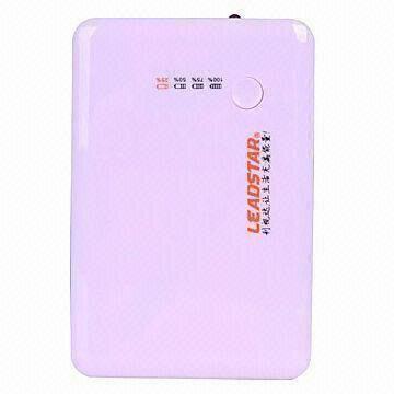 Cheap Slim Power Bank with Real 5,600mAh Li-polymer Battery, 7.4/5V Output and LED Light for sale