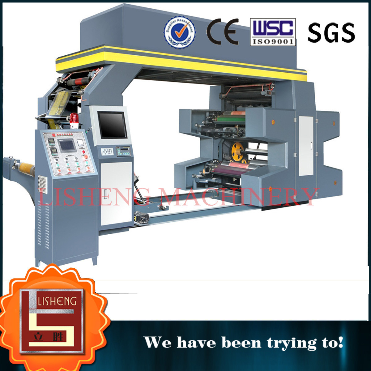 Cheap Wide Web Printing Machine , Doctor Blade Flexographic letter press printing for sale