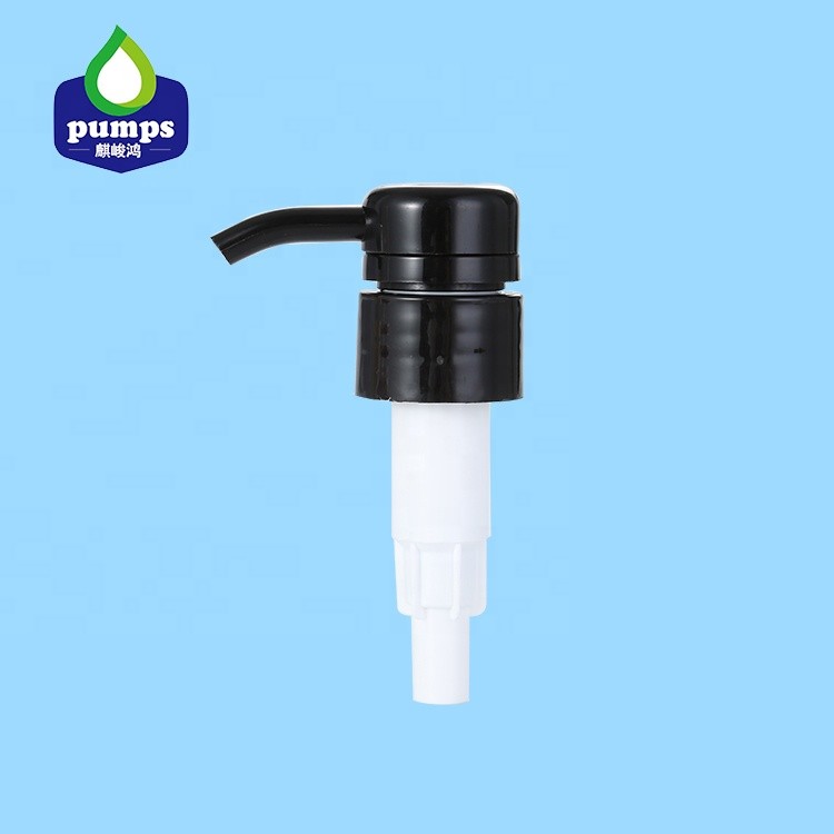 Cheap 4CC 1 Gallon Shampoo Pump 0.14ml/T Black Screw Lock Plastic Soap Dispenser Pump Tops for sale