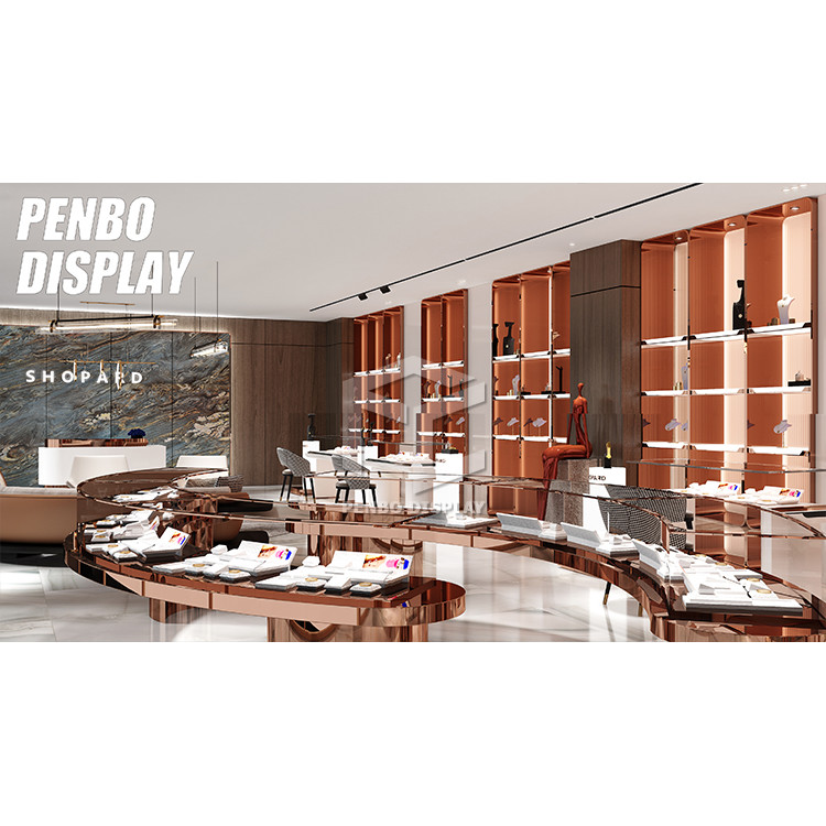 Cheap Luxury Jewelry Store Furniture Glass Jewellery Display Showcase for sale