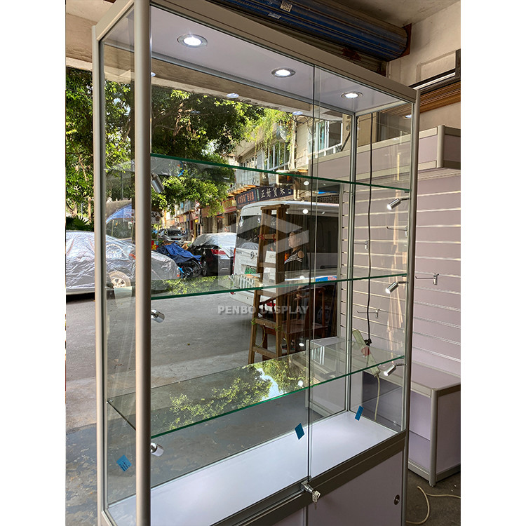 Cheap T4 Lighting Museum Glass Display Cabinet for sale