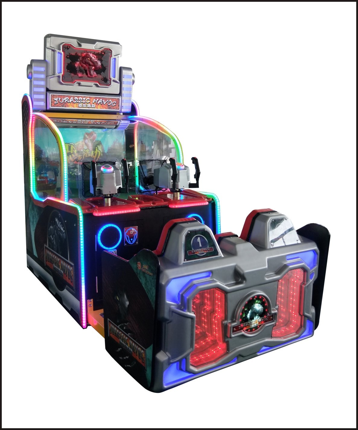 Cheap 42 Inch HD Screen Coin Operated Redemption Arcade Machines Jurassic Havoc Shooting Ball Game for sale