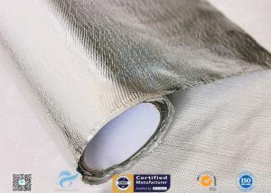 Cheap Hose Silver Heat Resistant Fabric / Aluminum Foil Fiberglass Composite Fabric for sale