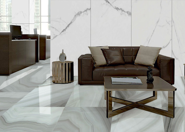 Cheap Luxury Large Living Room Exterior Porcelain Wall Tile Marble Look 24x48 Full Polished for sale