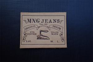 Cheap Eco Friendly Jeans Leather Patch Labels Embossed Logo For Uniform for sale