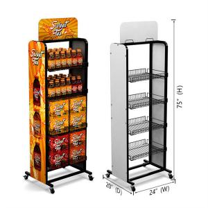 Cheap Metal mobile essential body oil promotional  store foldable display rack with poster and price tagsoil rack display for sale
