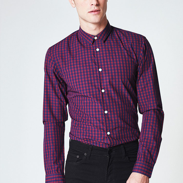Cheap Slim Fit Mens Office Wear Shirts , Bright Color Men's Business Casual Shirts for sale