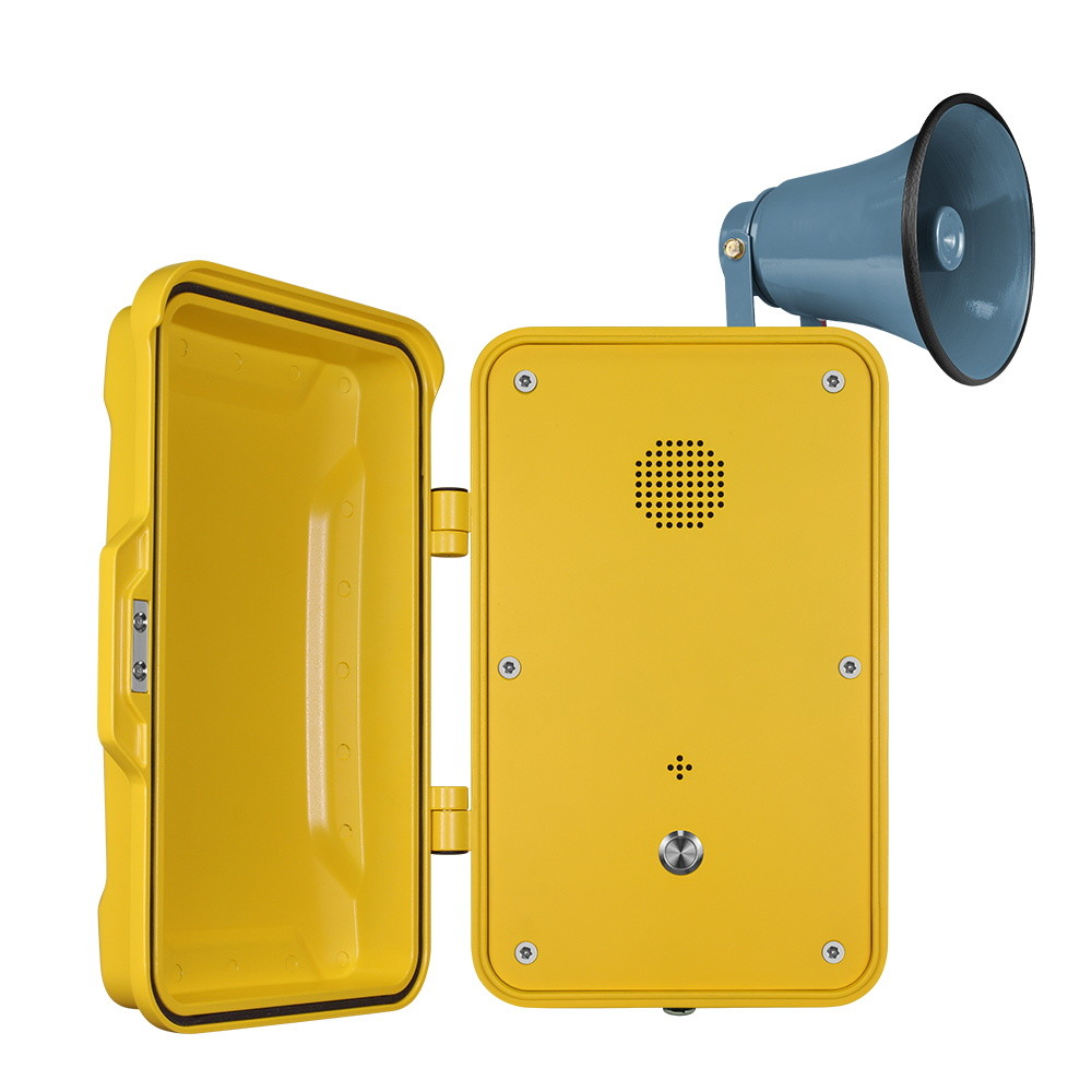 Impact Resistant Industrial Weatherproof Telephone Equipped With Horn And Lamp
