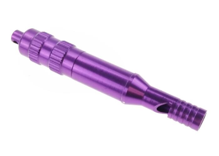 Cheap Children Purple Aluminum Whistle Machined 70mm Lightweight Oxidation Finish for sale