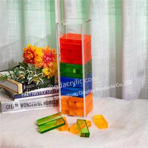 Cheap Luxury Colorful Tabletop Game Party Tumbling Tower Blocks Acrylic Tumbling Tower for sale