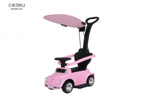 Cheap Canopy Childs Push Along Car 6.2KG Pink Mini Push Along Car 80*41*92CM for sale