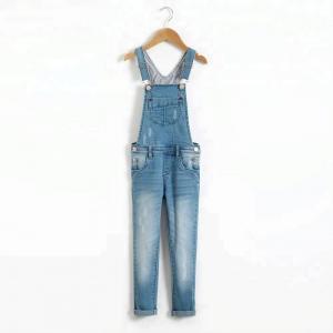 Cheap Fashion Kids Denim Clothes Adjustable Shoulder Strap Overall Denim Jeans For Girls for sale