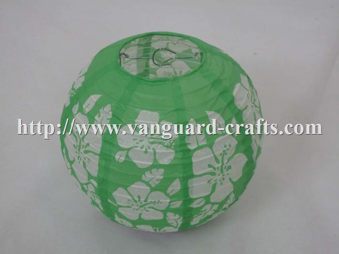 Cheap Spring printed round paper lanterns even ribbing lanterns round lanterns printed lanterns for sale