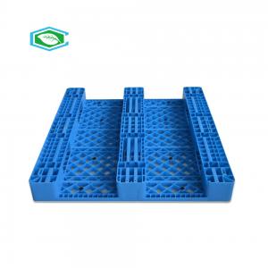 Cheap HDPE Reinforced Plastic Pallets 3 Skid Runners Recycled Sturdy Construction for sale