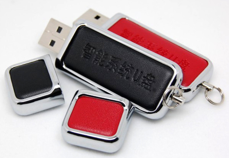 Cheap Promotional Huge School Leather USB Flash Drive 32G  64G 128GB  , Leather Memory Stick for sale