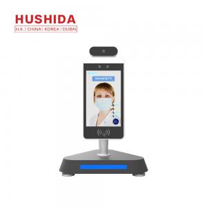 Cheap HUAHIDA 8 Inch Face Recognition Thermometer Infrared Measuring Machine for sale