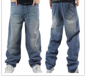 Cheap Customizable Clothing Loose Plus Size Denim Jeans Pants for Men,Fat Man Denim Trousers for Men for sale