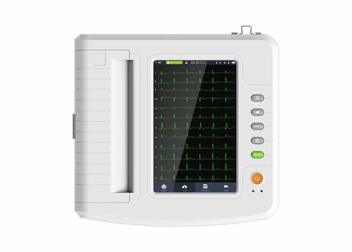Cheap 90V To 240V 12 Leads Touch Panel ECG EKG Machine For Medical Office for sale