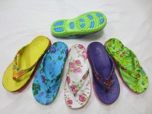 Cheap beautiful ladies flat slipper ladies fancy lady footwear folded hotel slipper for sale