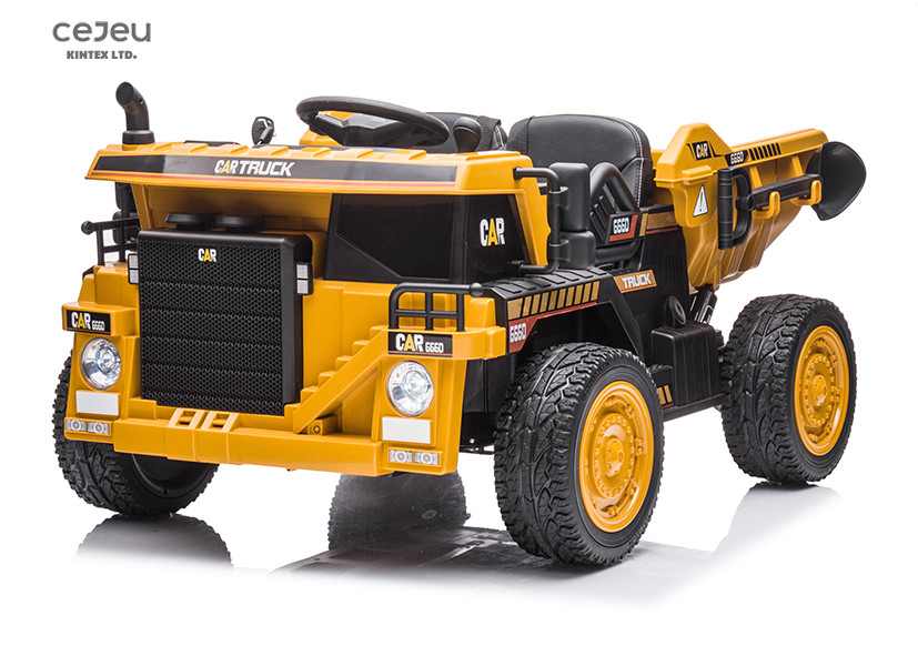 Cheap Yellow 2.4G RC Kids Ride On Toy Truck Dump Battery Operated Ride On Trucks 12V10AH for sale