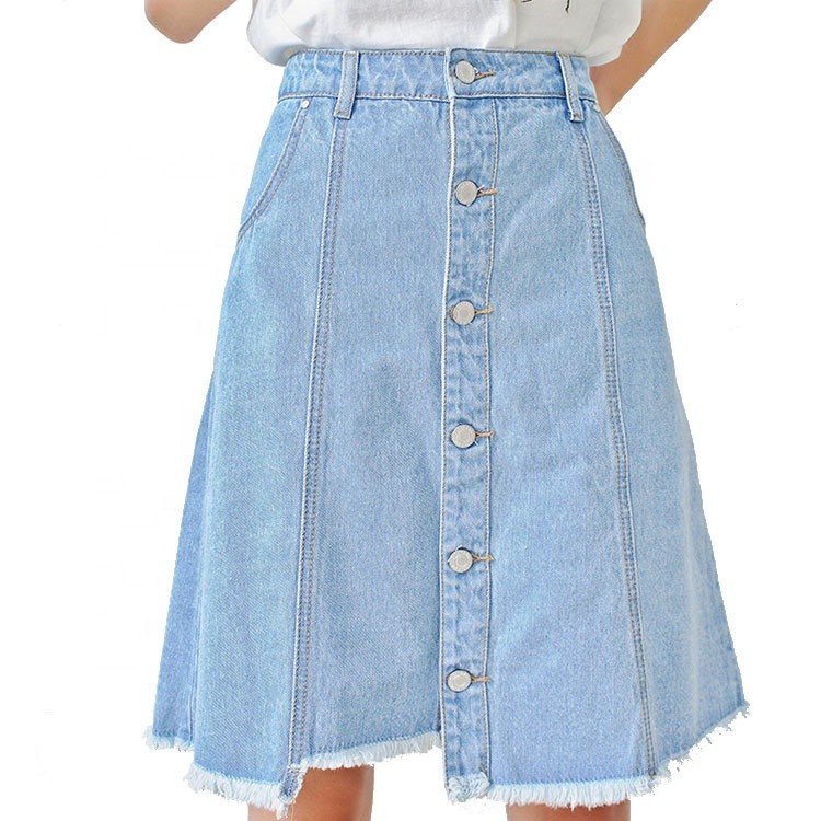Cheap Sexy Ladied Summer High Waisted Denim Pencil Skirt , Short Denim Mini Skirt for sale