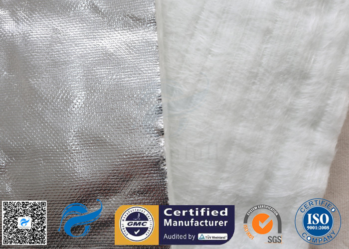 Cheap Aluminium Foil Fiberglass Needle Mat E Glass Heat Insulation Blanket 25MM 800℃ for sale
