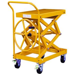 Cheap Hand Screw Type Lift Table Trolley for sale