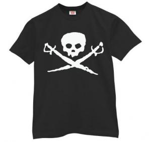Cheap Skull Logo Printed T Shirts For Mens , Cotton Spandex Cool Printed T Shirts for sale