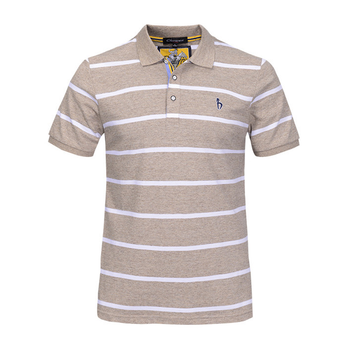 Cheap Custom quality 100 cotton striped t shirt polo t-shirt men low moq for sale