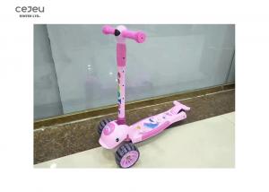 Cheap Age 3 Baby Kick Scooter With 3 Wheel 120mm*50mm 3 Position for sale