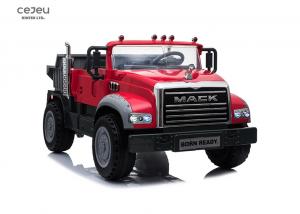 Cheap Licensed 12v Ride On Mack Dump Truck 2 Seater 8km/Hr Power Display for sale