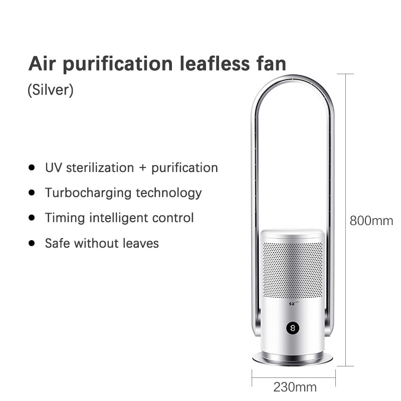 Cheap Leafless Fan Air Purification Sterilizer , 32w Ultraviolet Uv Sanitizer Air Purifier for sale