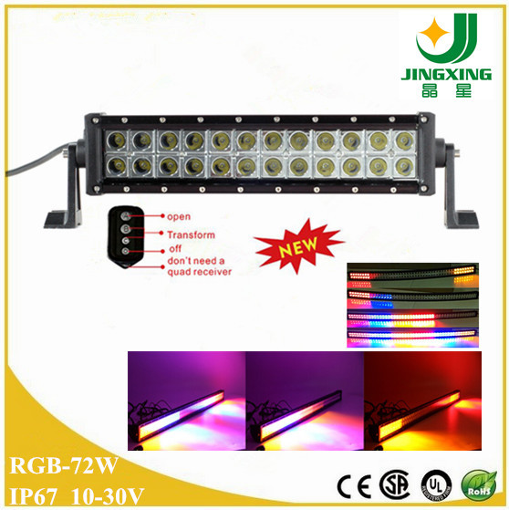 Cheap 2015 NEW Mutil - performance 72W LED Light Bar with Remote Controller RGB led light bar for sale