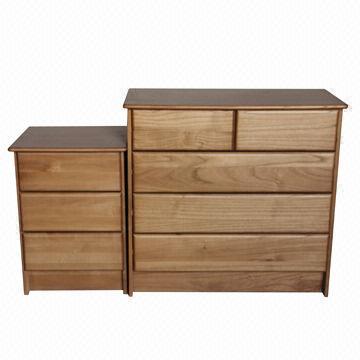 Cheap Three Storage Drawers/Bedside Cabinet, Aspen Wood, Customized Styles and Sizes are Accepted  for sale