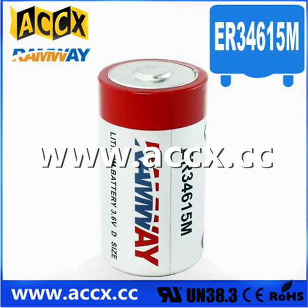 Cheap D size ER34615M 3.6V 14.5Ah lithium Thionyl chloride battery for sale