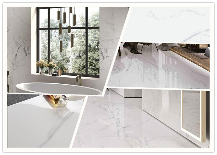 Cheap Super White Floor And Decor Carrara Porcelain Tile 24x48 Size 12 Mm Thickness for sale