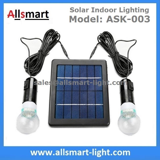 Cheap 4000mAH Li-ion Battery 2pcs 3W 20LED Bulbs Solar Home Kits Indoor Lighting DC Solar Garage Barn System 3W Solar Panel for sale