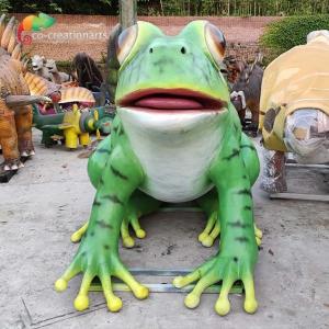 Customized Giant Animatronic Frog Animals Realistic For Amusement Exhibition