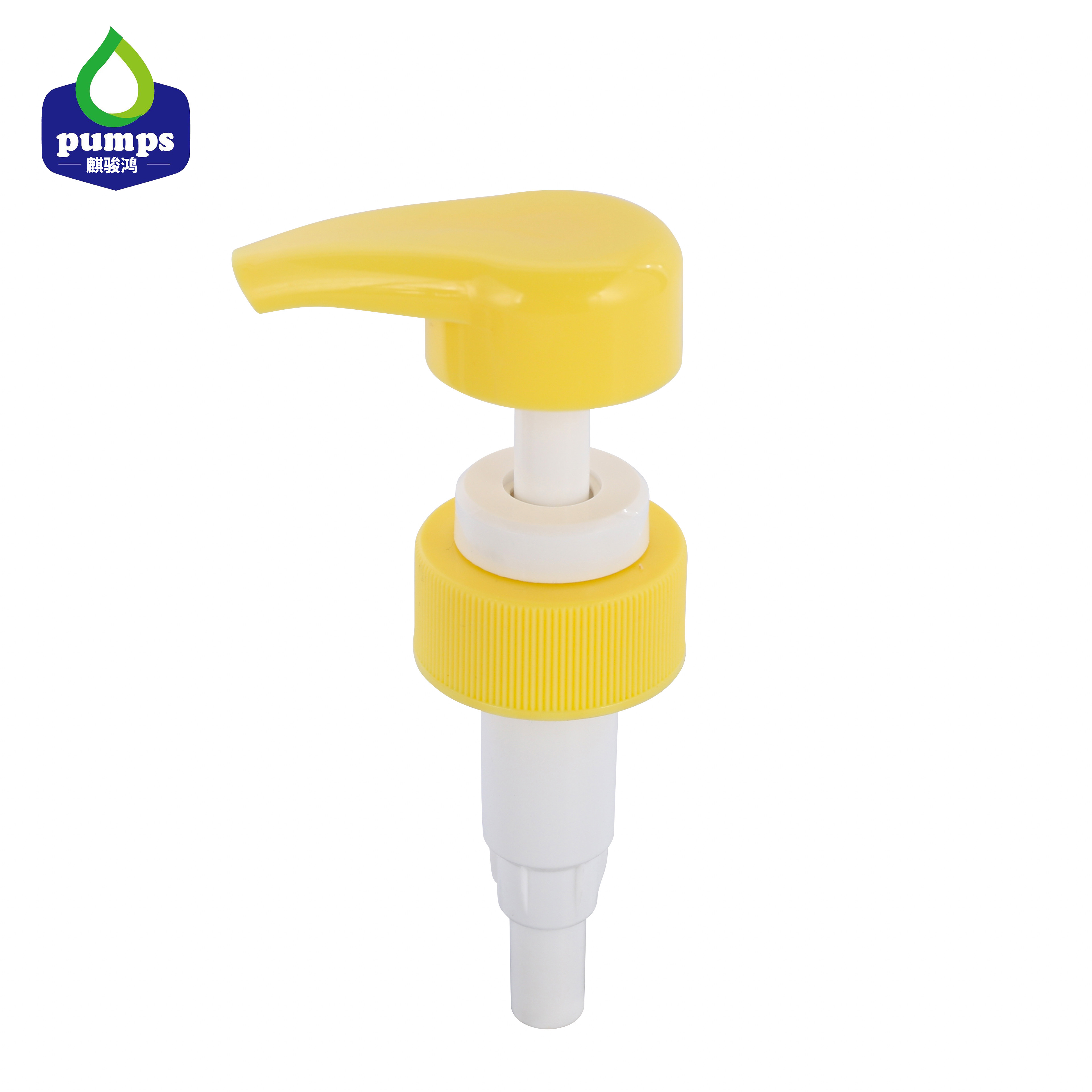 Cheap Yellow color cleaning gel dispenser pump with transparent cap neck size 33/410 for sale
