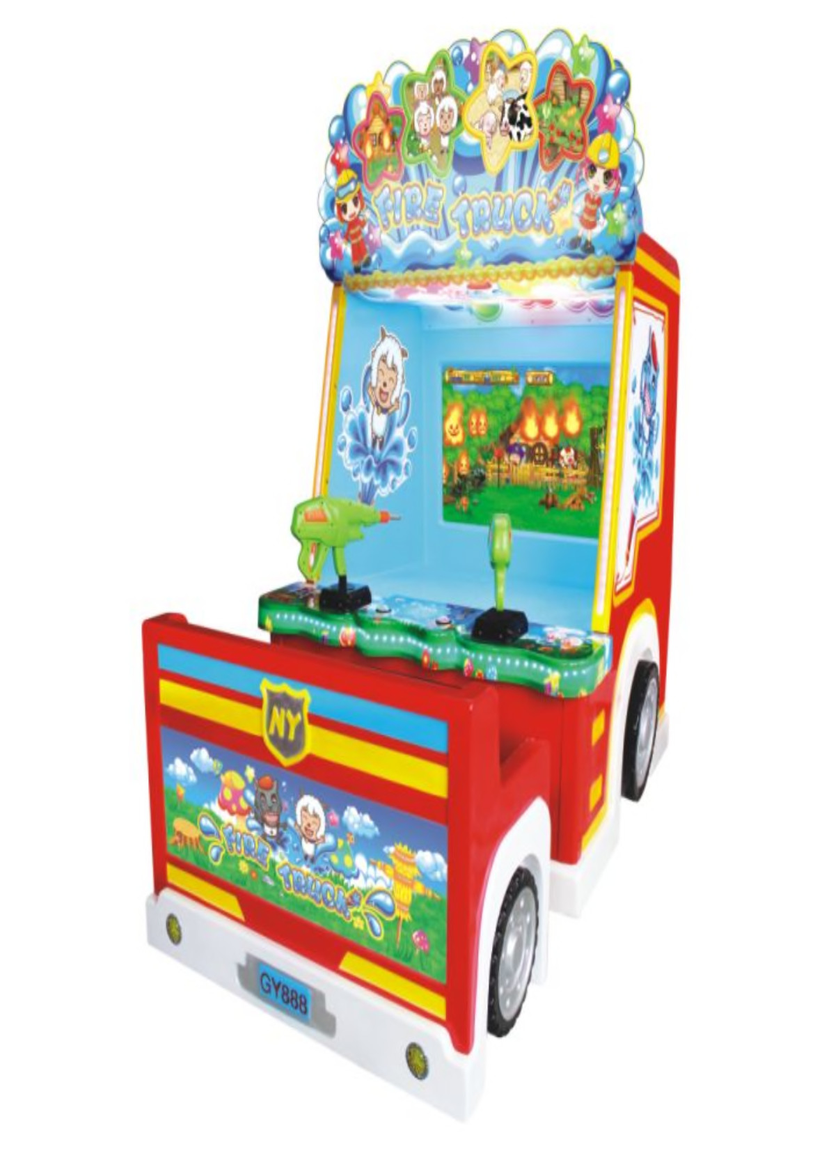 Cheap Happy Farm Coin Operated Arcade Game Machines Funny For Water Shooting for sale