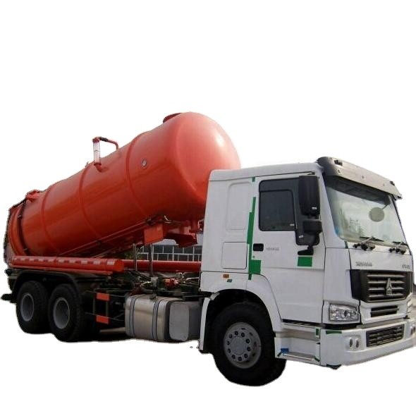 Cheap HOWO heavy duty 10 wheels 15cbm suction sewage truck for sale