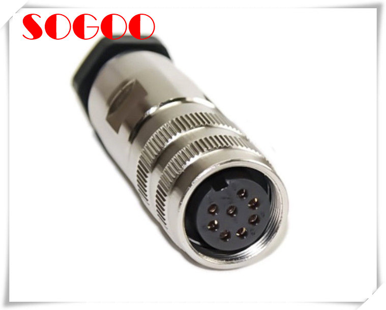 Cheap 8pin Din AISG Connector M16 Circular Electrical Connectors Straight Plug for sale